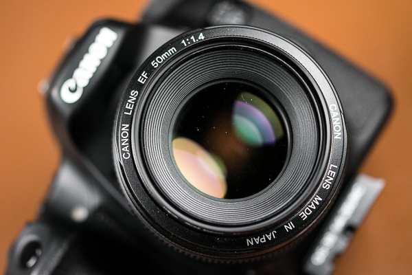 Canon Camera with 50mm f/1.4 lens.