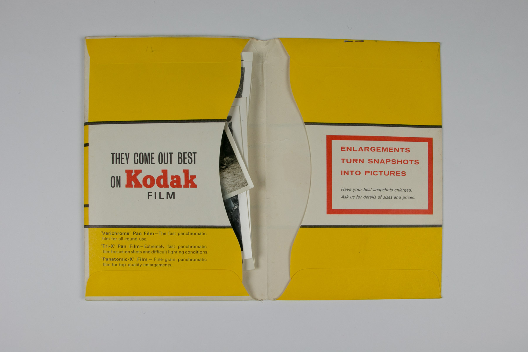 Old Kodak Print Packet (Back)